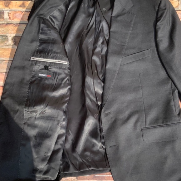 Men’s Bartorelli Napoli Abito Sartoriale charcoal Gray 2 button suit - Picture 9 of 17